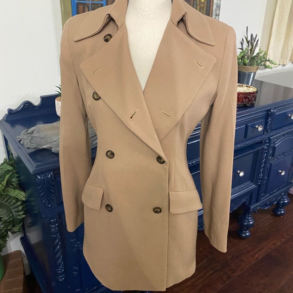 100% Wool Hugo Buscati Vintage double breasted Jacket Size 4 - Picture 5 of 8